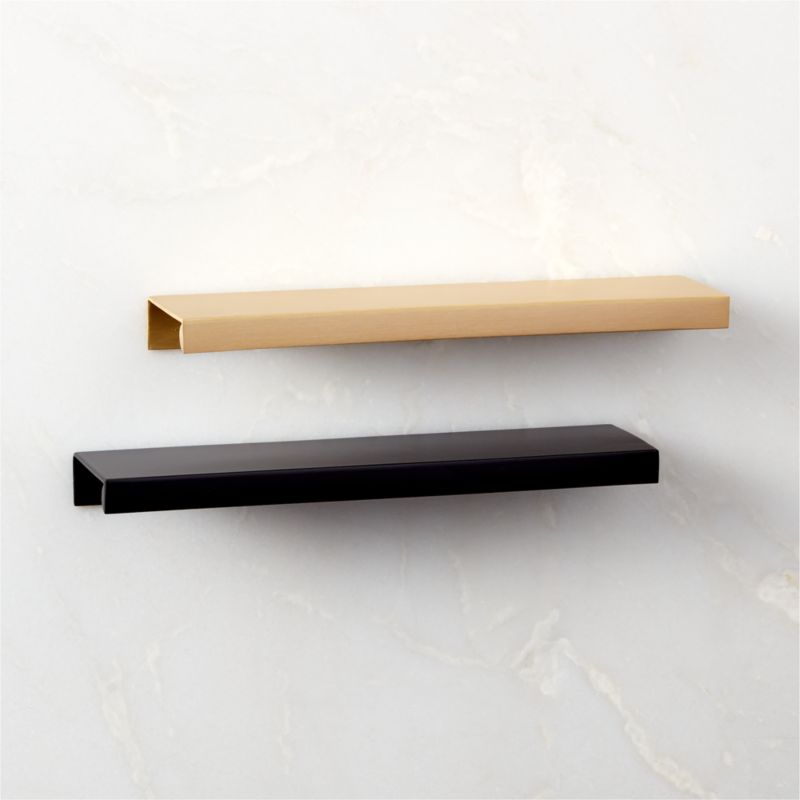 7 Damon Edge Brushed Brass Drawer Pull