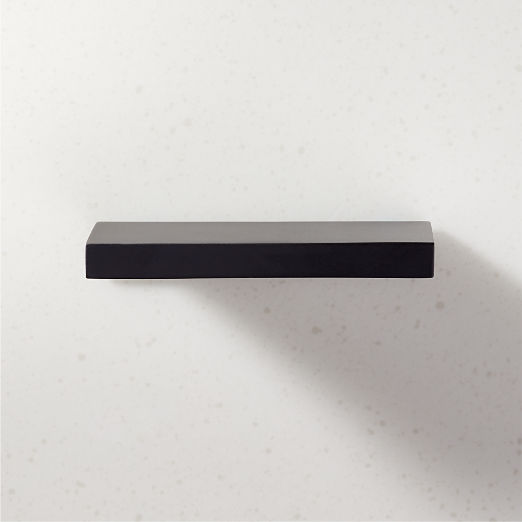 4" Damon Edge Black Drawer Pull