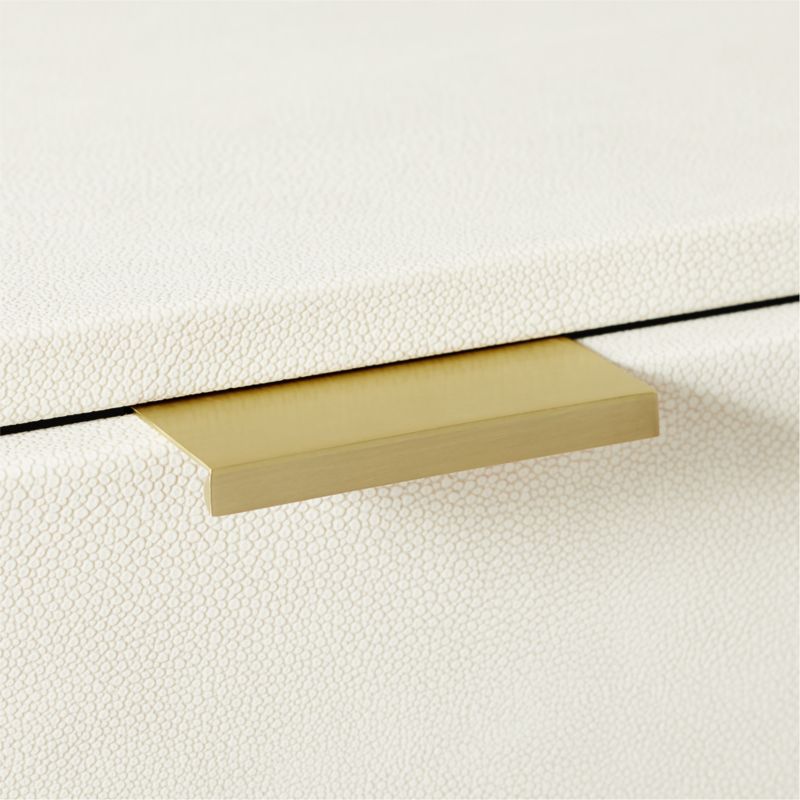 View 4" Damon Edge Brushed Brass Drawer Pull details