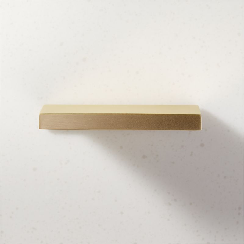 7 Damon Edge Brushed Brass Drawer Pull