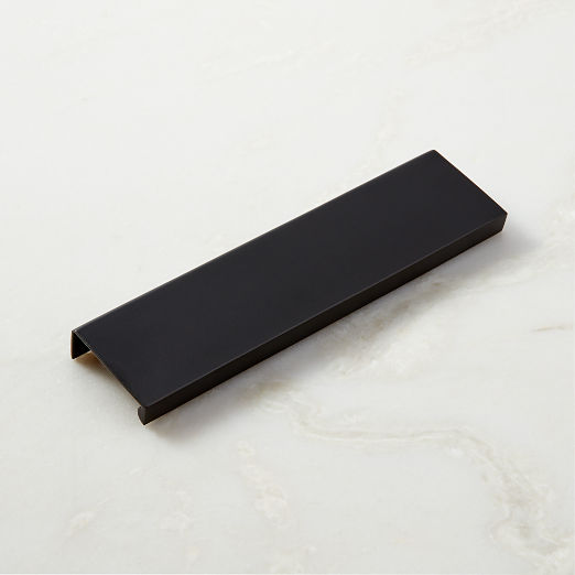 7" Damon Edge Black Drawer Pull