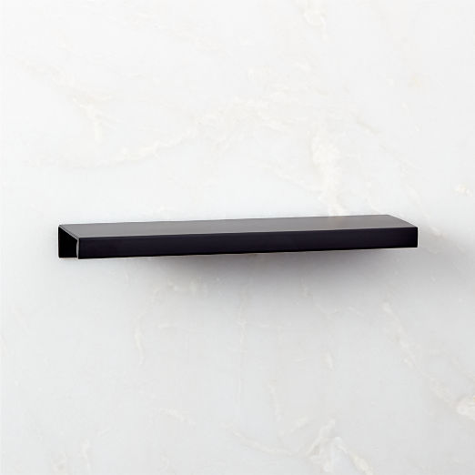 7" Damon Edge Black Drawer Pull