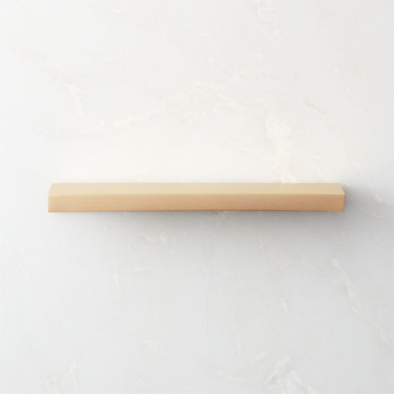 Damon Modern Edge Brushed Brass Drawer Pull 6'' + Reviews