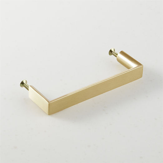 Damon Brushed Brass Cabinet Handle 4"
