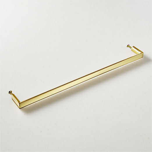 Damon Unlacquered Brass Cabinet Handle 12"