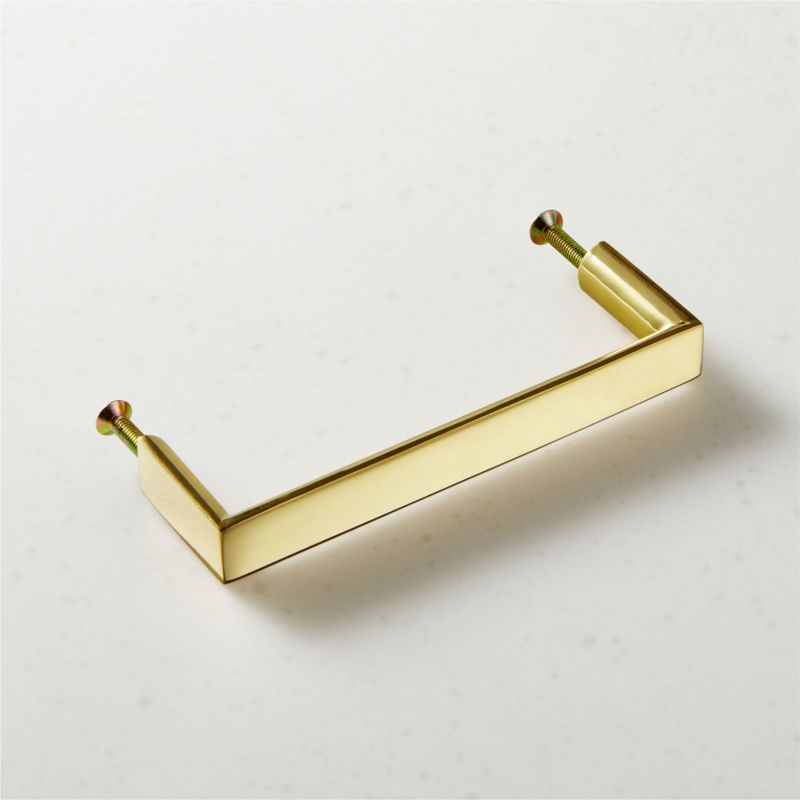 Damon Unlacquered Brass Handle 4" - image 2 of 5