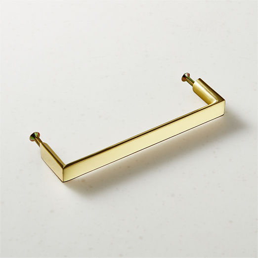 Damon Unlacquered Brass Cabinet Handle 5"
