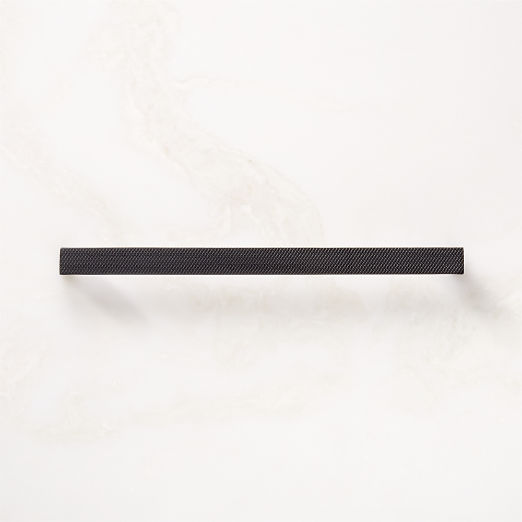 Damon Knurled Black Cabinet Handle 8''