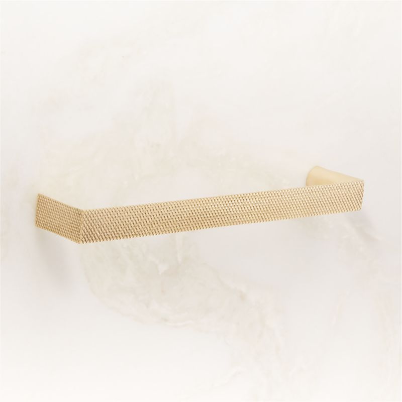 Damon Knurled Unlacquered Polished Brass Cabinet Handle 6'' - image 2 of 4