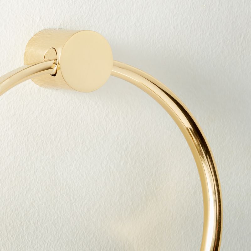 Damon Polished Brass Towel Ring - image 2 of 4