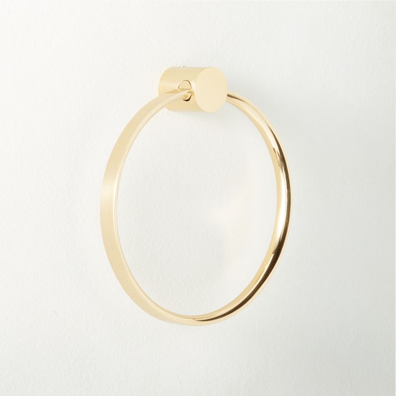 View Damon Polished Brass Towel Ring details