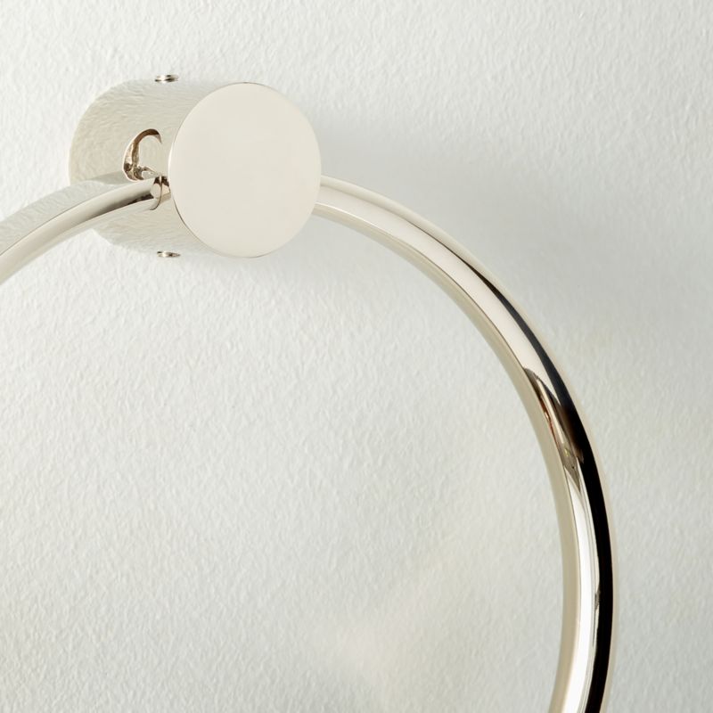 Damon Modern Brushed Brass Towel Ring + Reviews