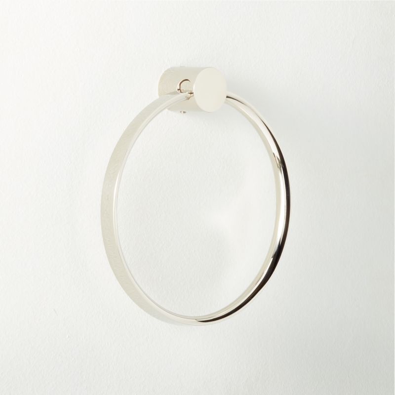 Star Towel Ring in Polished Nickel