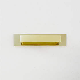 Lavau Unlacquered Brass Cabinet Handles with Backplate