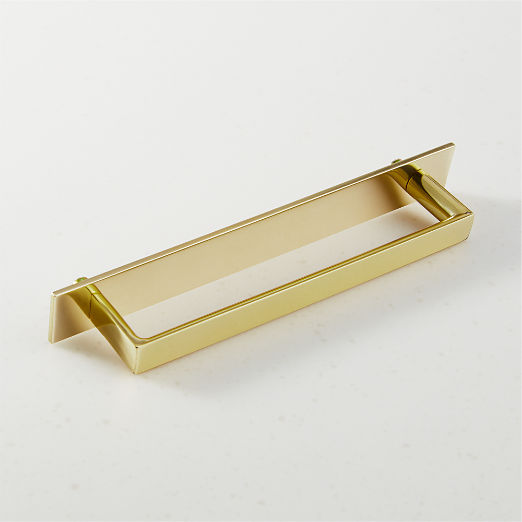 Damon Polished Brass Handle with Back Plate 6"