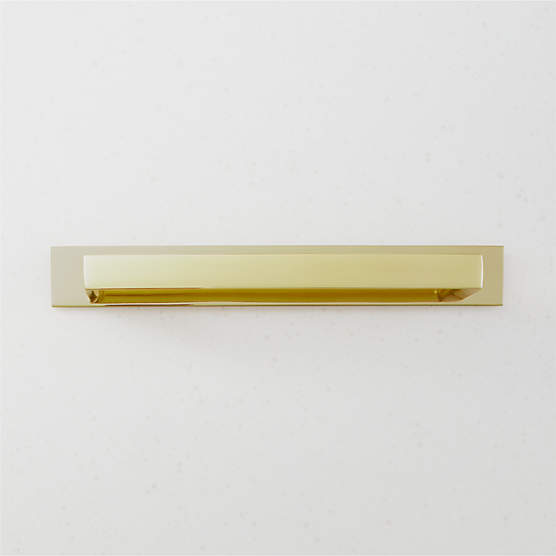 Lavau Unlacquered Brass Cabinet Handle with Backplate 3
