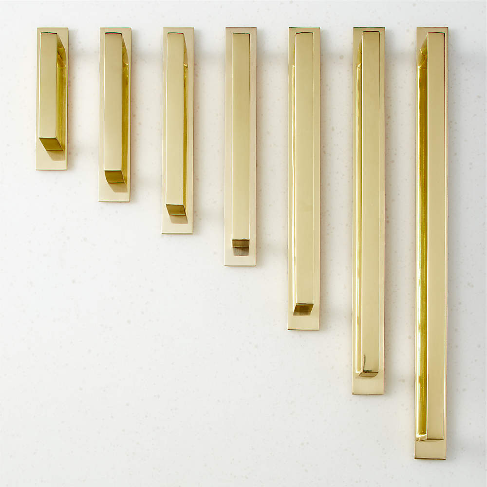 Damon Polished Brass Handles with Back Plate