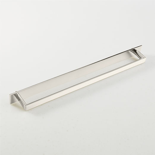 Damon Polished Nickel Handle with Back Plate 12"