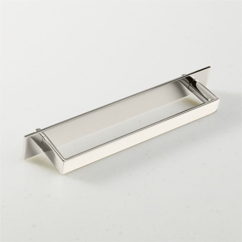 Damon Polished Nickel Handle with Back Plate 6" - image 2 of 5