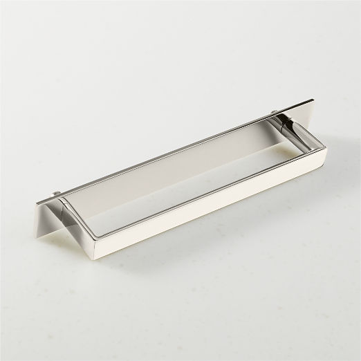 Damon Polished Nickel Handle with Back Plate 6"