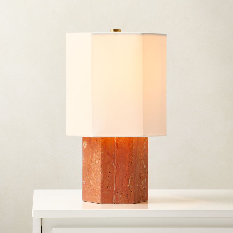 View Danielle Red Travertine Table Lamp details