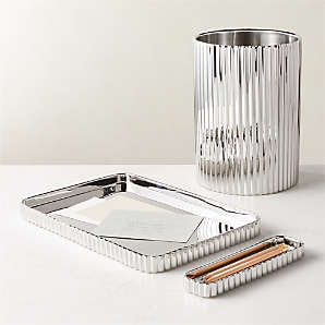 Naumann – modern set of desk accessories made of aluminium