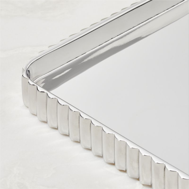 Danilo Pleated Stainless Steel Letter Tray - image 3 of 6