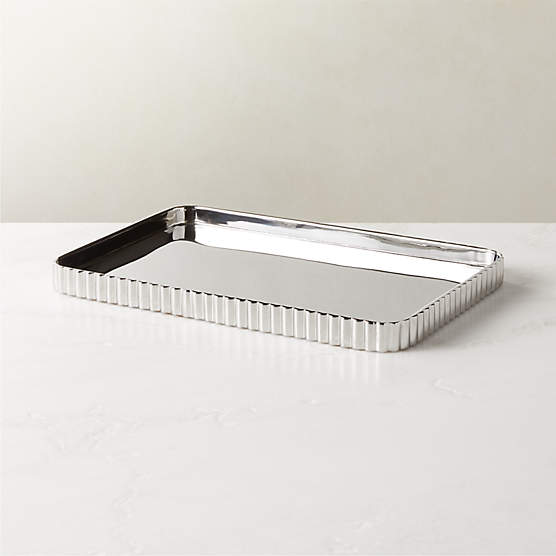 Danilo Pleated Stainless Steel Letter Tray