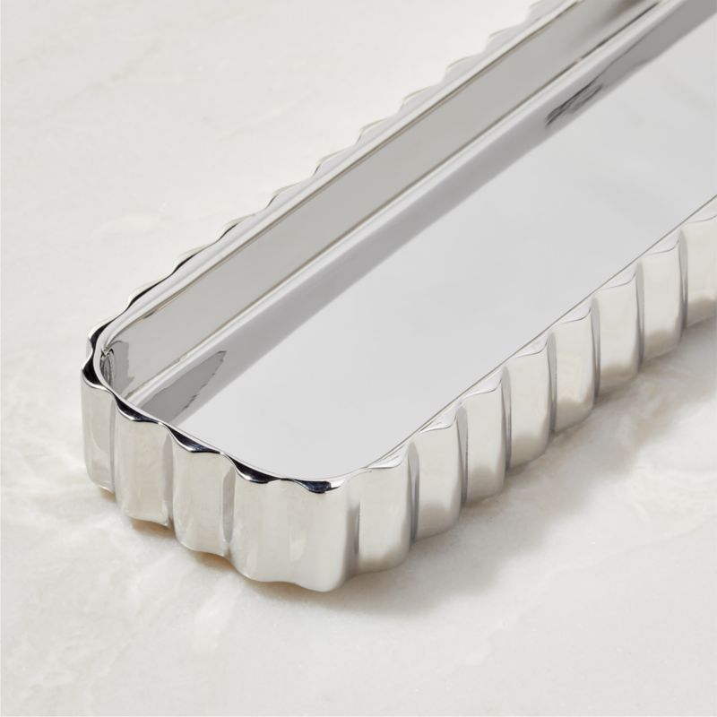 Danilo Pleated Stainless Steel Pencil Tray - image 4 of 5