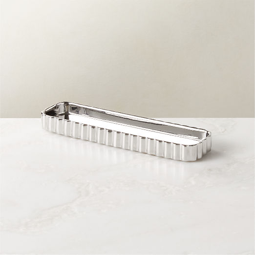 Danilo Pleated Stainless Steel Pencil Tray