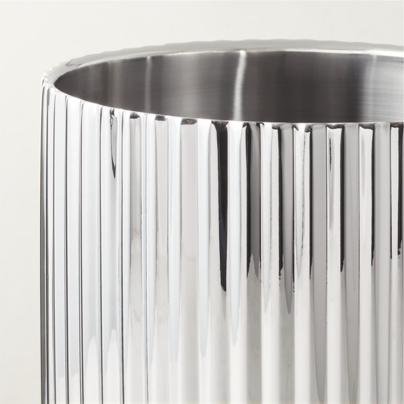 Danilo Pleated Stainless Steel Wastebasket - image 3 of 4