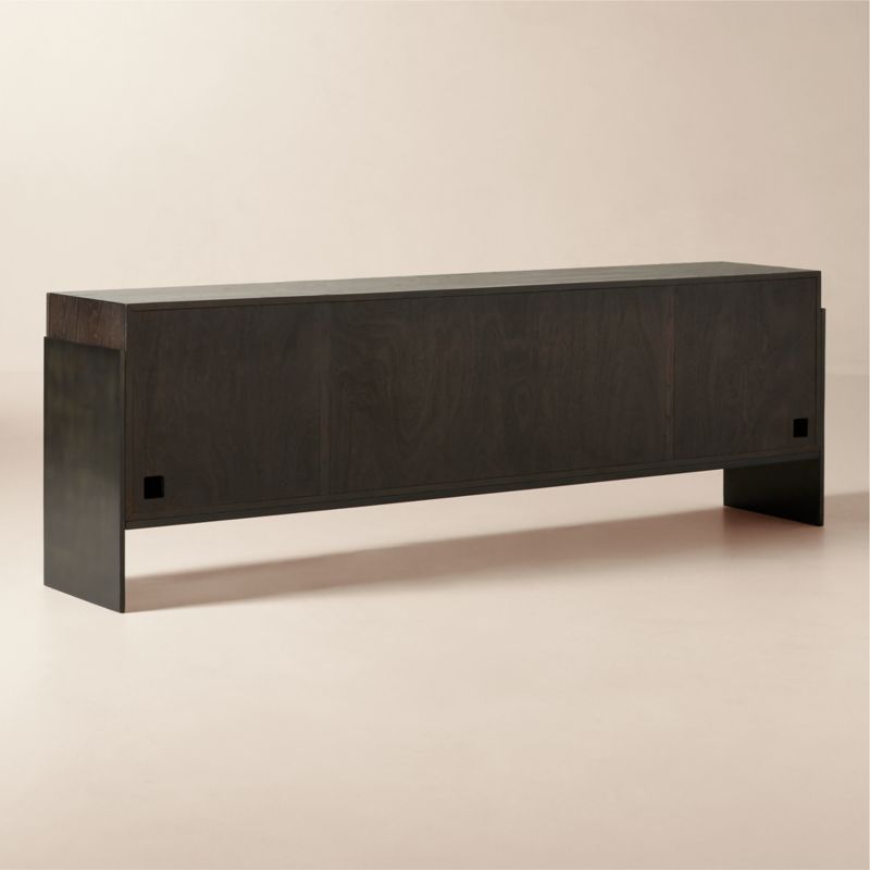 Dante 90" Dark Wood and Metal Credenza - image 4 of 6