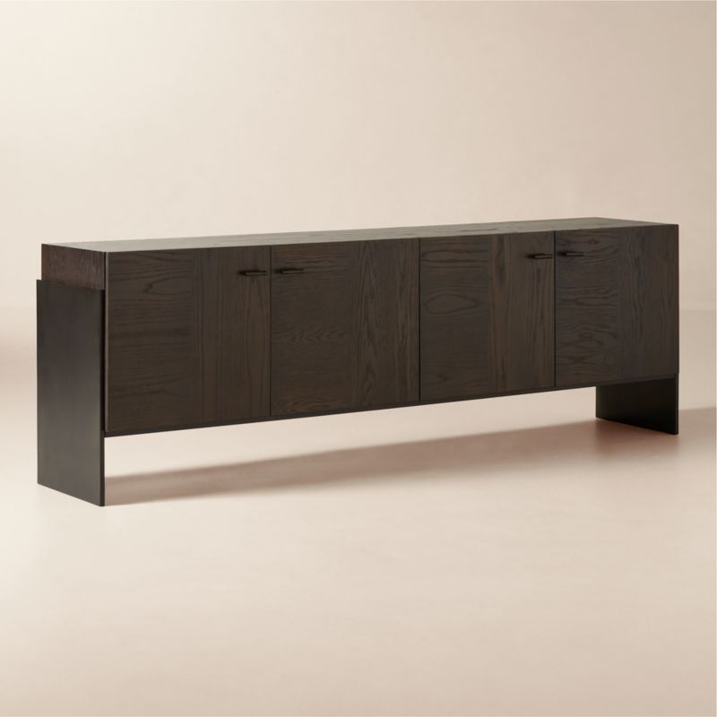 Dante 90" Dark Wood and Metal Credenza - image 1 of 6
