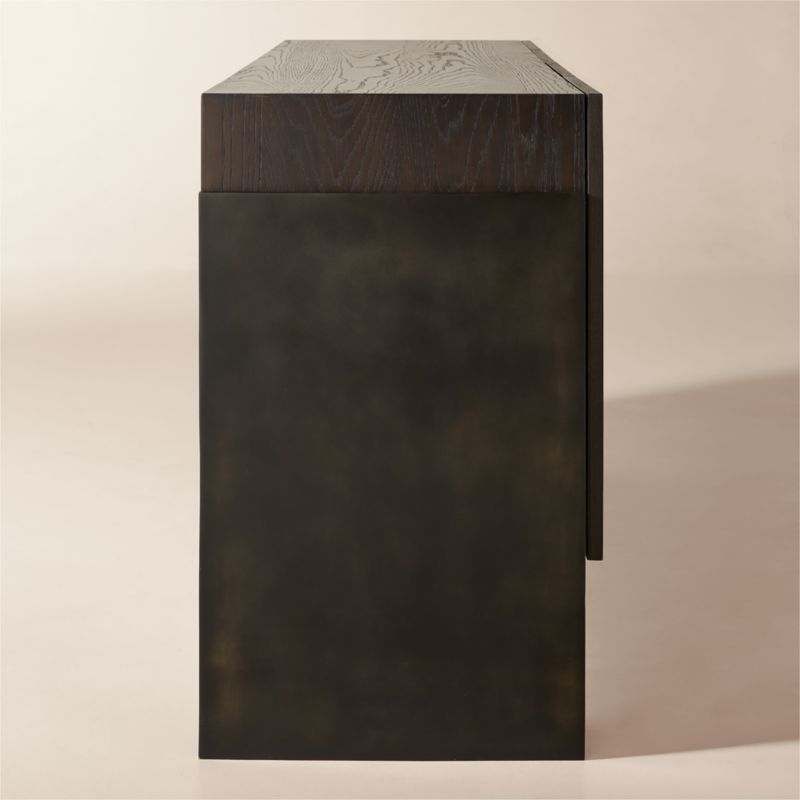 Dante 90" Dark Wood and Metal Credenza - image 3 of 6