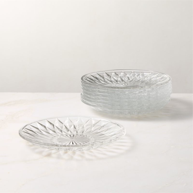 View Daphne Glass Appetizer Plates Set of 8 details