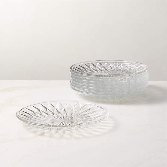 Daphne Glass Appetizer Plates Set of 8