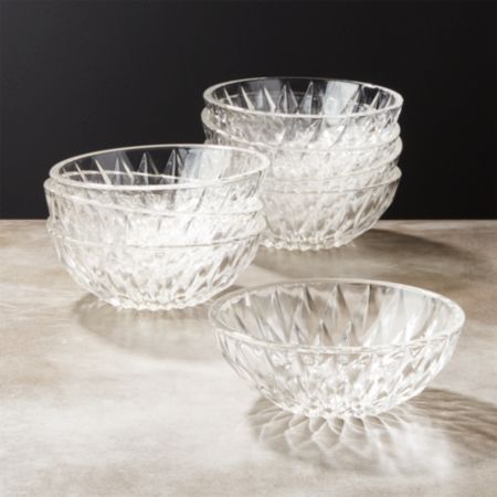 Daphne Glass Appetizer Bowls Set of 8