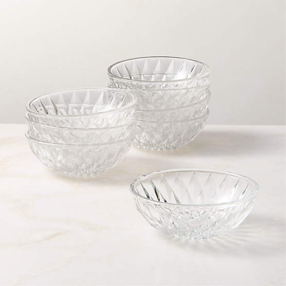 Daphne Glass Snack Bowl Set of 8