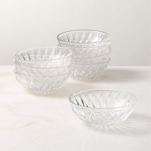 Daphne Glass Serving Bowl Set of 8