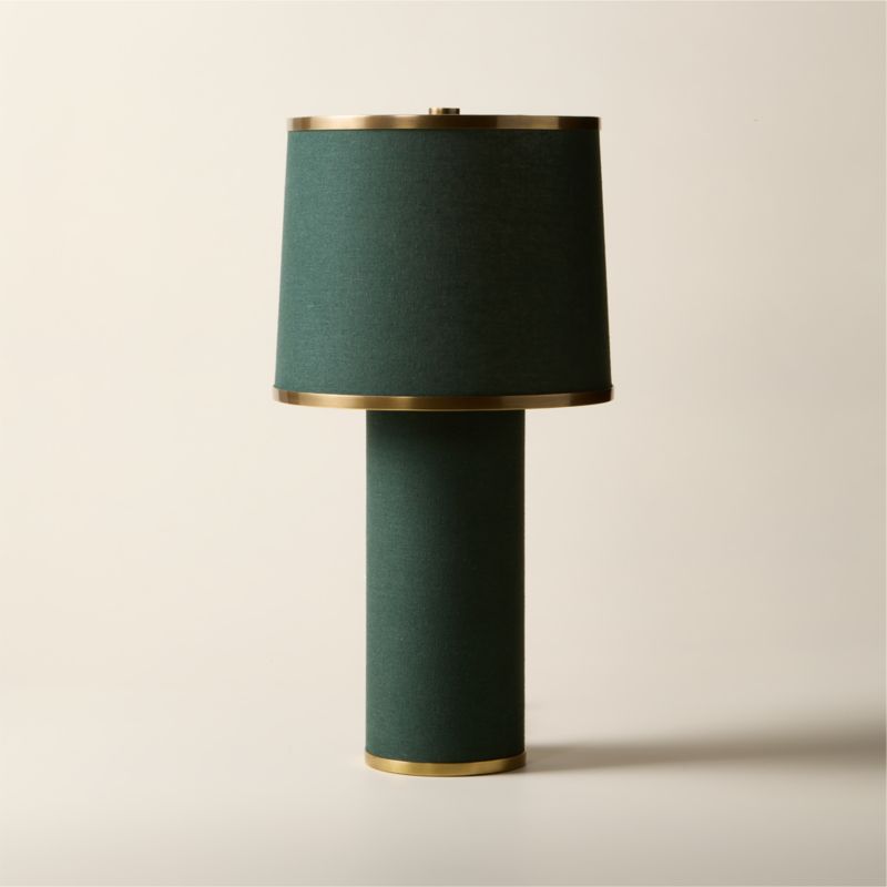 Dara Green Linen Table Lamp - image 3 of 5
