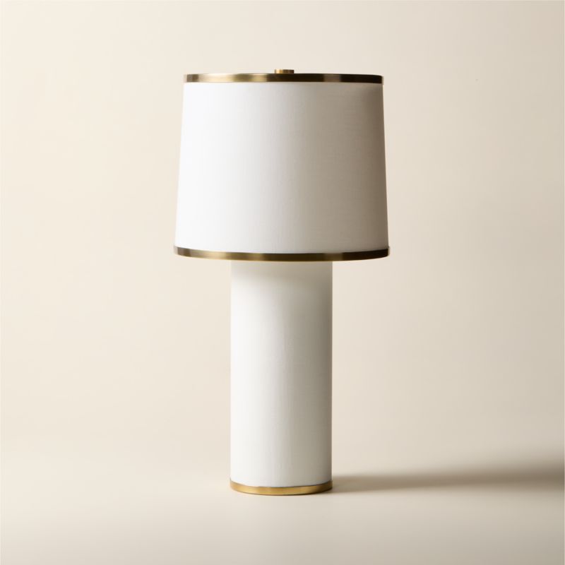 Dara White Linen Table Lamp - image 3 of 5