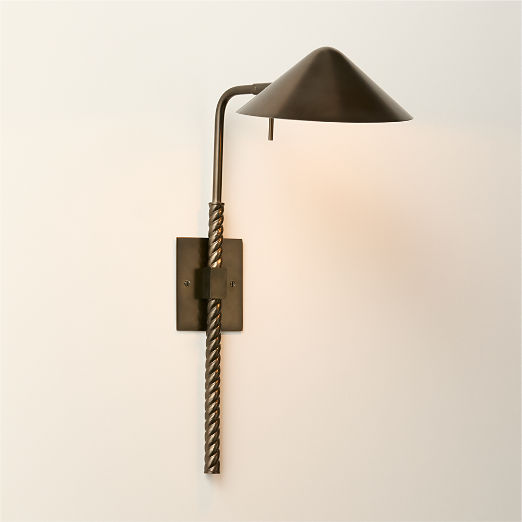 Stoke Dark Bronze Wall Sconce Set of 2