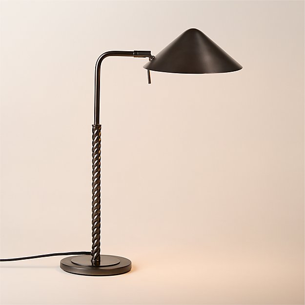 Stoke Dark Bronze Table Lamp | CB2