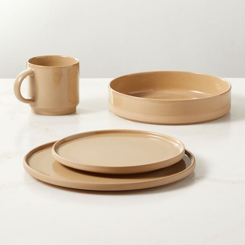 Darra 4-Piece Natural Recycled Stoneware Dinnerware Set with Pasta Bowl - image 0 of 2