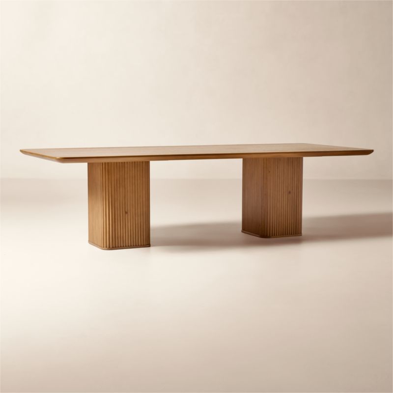 Davison 108" Rectangular Fluted Oak Dining Table - image 3 of 8
