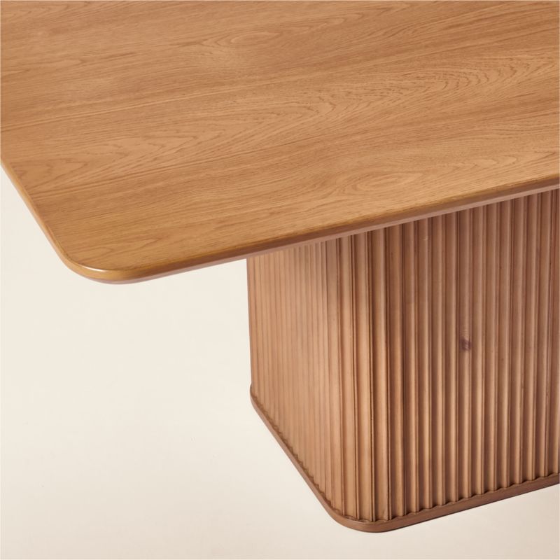 Davison 108" Rectangular Fluted Oak Dining Table - image 6 of 8