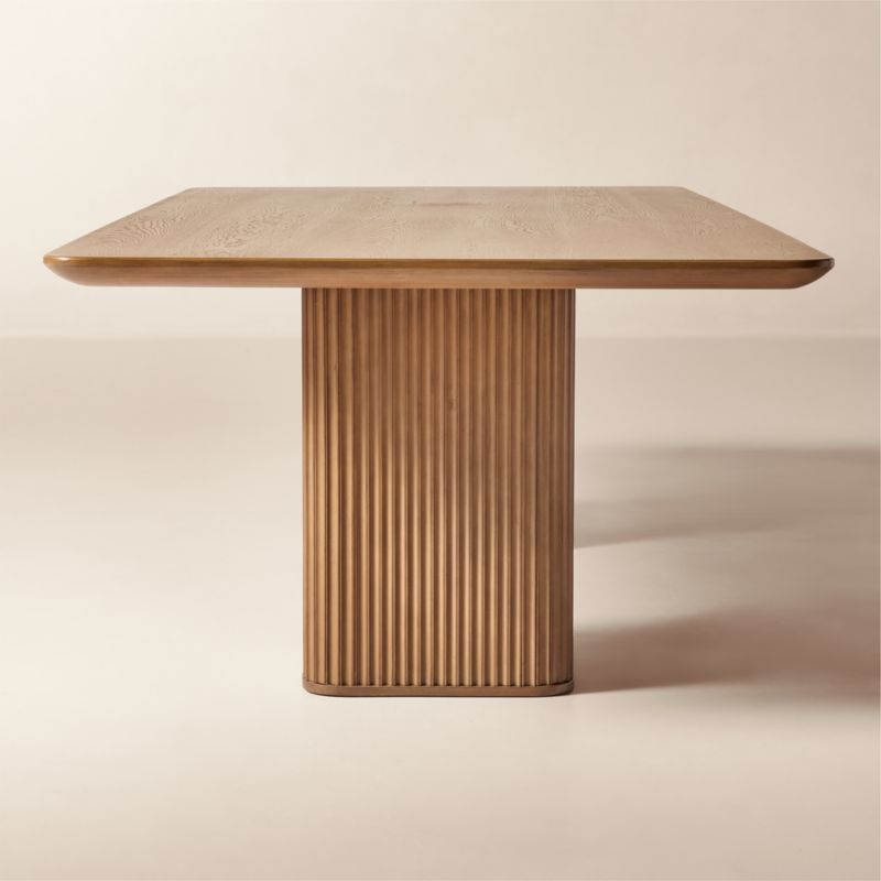 Davison 108" Rectangular Fluted Oak Dining Table - image 4 of 8