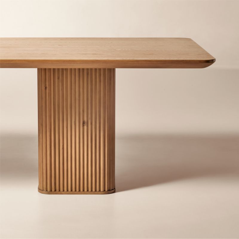 Davison 108" Rectangular Fluted Oak Dining Table - image 5 of 8