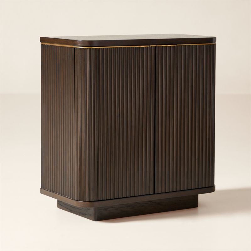 Davison 30" Fluted Dark Oak Cabinet - image 2 of 8