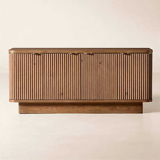 Davison 60" Fluted Warm Oak Media Console